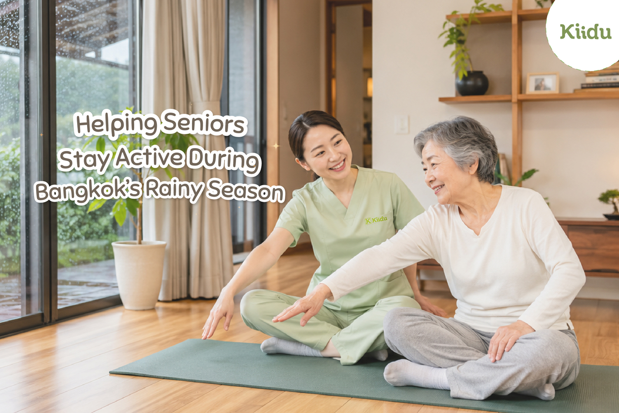 Bangkok’s rainy season can make it difficult for older adults to stay physically active.