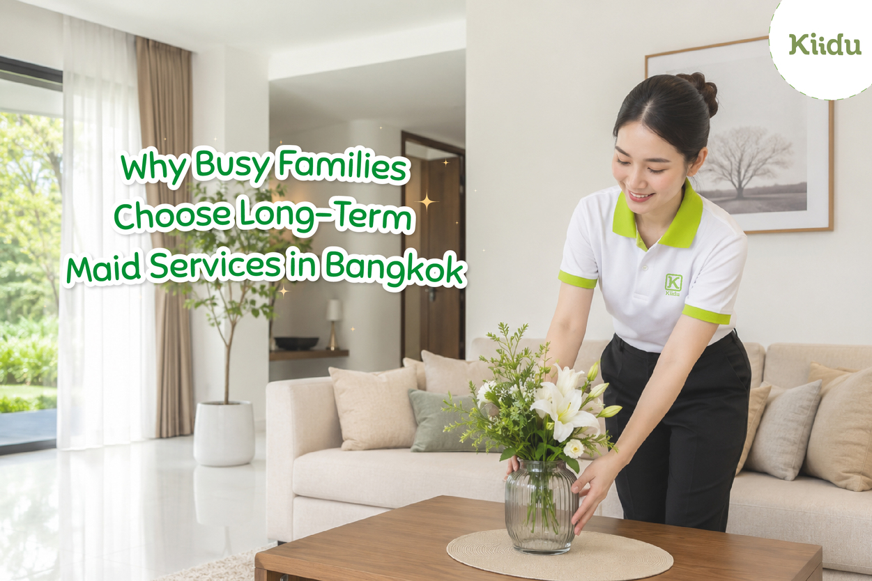 family life in Bangkok moves fast. Between work, school runs, traffic, and family commitments, keeping your home consistently clean can quickly become overwhelming.